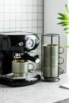 Stackable Ceramic Coffee Mugs Set of 4