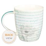 Christian Art Gifts Pink Chrysanthemum Floral Ceramic Coffee Mug – 12 oz. Lead and Cadmium-free Inspirational Scripture Coffee and Tea Mug for Women with Bible Verse: Sufficient Grace – 2 Cor. 12:9-10