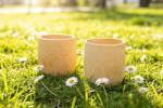 Set of 2 Natural Bamboo Tea Coffee Mugs