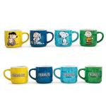 Silver Buffalo Peanuts Comic Strip 4-Pack Ceramic Mug Stack, 10-Ounces