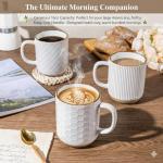 GBHOME Set of 4 Large Stoneware Coffee Mugs