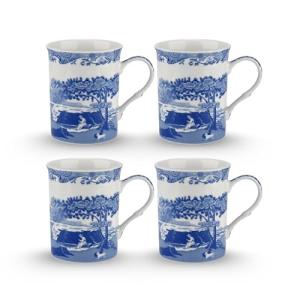 Spode Blue Italian 12 oz Coffee Mug Set of 4