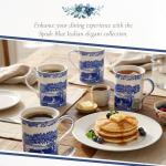 Spode Blue Italian 12 oz Coffee Mug Set of 4