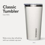 Corkcicle Classic Tumbler - Keeps Drinks Cold for 9 Hours & Hot for 3 - Triple-Insulated Stainless Steel - Holiday Tumbler Gift - 16 oz - Oat Milk