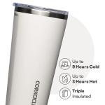 Corkcicle Classic Tumbler - Keeps Drinks Cold for 9 Hours & Hot for 3 - Triple-Insulated Stainless Steel - Holiday Tumbler Gift - 16 oz - Oat Milk