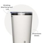 Corkcicle Classic Tumbler - Keeps Drinks Cold for 9 Hours & Hot for 3 - Triple-Insulated Stainless Steel - Holiday Tumbler Gift - 16 oz - Oat Milk