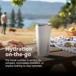 Corkcicle Classic Tumbler - Keeps Drinks Cold for 9 Hours & Hot for 3 - Triple-Insulated Stainless Steel - Holiday Tumbler Gift - 16 oz - Oat Milk