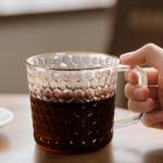 Aquach 16 Oz Clear Glass Coffee Mugs, 2-Pack