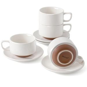 DOWAN Stackable 5oz Coffee and Espresso Cups Set