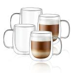 Double Wall Insulated Glass Coffee Mug Set