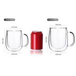 Double Wall Insulated Glass Coffee Mug Set