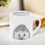 Cute Hedgehog Humor 17oz Stoneware Coffee Mug