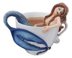 Mermaid in Tea Cup Decorative Collector Figurine