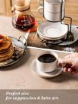 Stackable 6 Ounce Cappuccino Cups with Saucers
