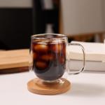 Double Wall Insulated Glass Coffee Mug Set
