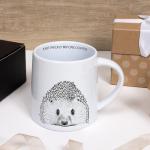 Cute Hedgehog Humor 17oz Stoneware Coffee Mug