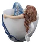 Mermaid in Tea Cup Decorative Collector Figurine