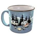Ceramic Coffee Mug - 15 oz Retro Inspired Camping Mug - for Hot & Cold Drinks - Works as a Tea, Soup, & Coffee Mug - Stylish, Versatile, & Microwaveable Camping Coffee Mugs by Camp Casual