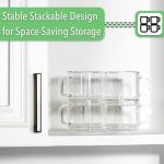 BTaT- Stackable Insulated Coffee Mugs, Glass Tea Mugs, Set of 4 (12 oz, 350 ml), Double Wall Glass Coffee Cups, Tea Cups, Latte Cups, Beer Glasses, Latte Mug, Clear Mugs