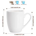 Large White Coffee Mug with Handle for Office