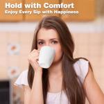 Large White Coffee Mug with Handle for Office