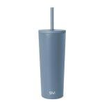 Simple Modern Insulated Tumbler with Lid and Straw | Iced Coffee Cup Reusable Stainless Steel Water Bottle Travel Mug | Gifts for Women Men Her Him | Classic Collection | 24oz | Blue Dune