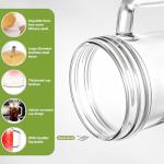 Bamboo-Lid Glass Tumblers with Straws - 4 Pack