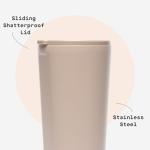 Corkcicle Classic Triple Insulated Coffee Mug with Lid, Desert, 24 oz – Stainless Steel Travel Tumbler Keeps Beverages Cold 9+hrs, Hot 3hrs – Cupholder Friendly Travel Coffee Tumbler