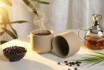 4-Piece Handleless Ceramic KungFu Tea Cup Set