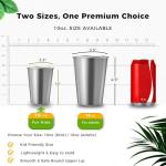 Set of 5 Kid-Friendly Stainless Steel Cups