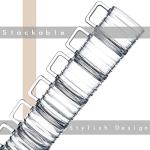 Stackable Vintage Glass Coffee Mug Set of 6