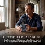 20oz Bamboo-Shaped Large Ceramic Coffee Mug