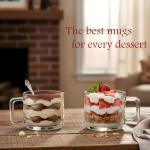 Stackable Vintage Glass Coffee Mug Set of 6