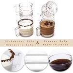 Stackable Vintage Glass Coffee Mug Set of 6