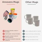 Colorful Porcelain Coffee Mugs Set of 6