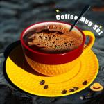 shiningsoul 4 PCS OP Anime Novelty Straw Hat Ceramic Coffee Mug Set - Lufffffy Hat 3D Mug with Saucer, Engraved Spoon & Enamel Pin, Collectible Tea/Coffee Accessories for Drinkware Anime Gift