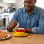 shiningsoul 4 PCS OP Anime Novelty Straw Hat Ceramic Coffee Mug Set - Lufffffy Hat 3D Mug with Saucer, Engraved Spoon & Enamel Pin, Collectible Tea/Coffee Accessories for Drinkware Anime Gift