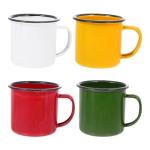 Vintage Enamel Coffee Mug Set of 4