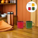 Vintage Enamel Coffee Mug Set of 4