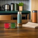 Vintage Enamel Coffee Mug Set of 4