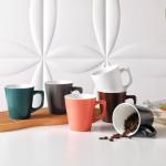 Fingerprint Ceramic Coffee Mug Set of 6