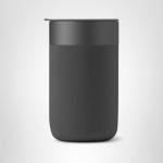 W&P Porter Ceramic Mug w/ Protective Silicone Sleeve, Charcoal 16 Ounces On-the-Go Reusable Cup for Coffee or Tea Portable Dishwasher Safe