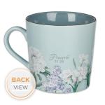 Christian Art Gifts Blue Floral Ceramic Coffee Mug – 14 oz. Lead & Cadmium-free, Non-toxic Inspirational Scripture Coffee and Tea Mug for Women with Bible Verse: She Speaks with Wisdom –Proverbs 31:26
