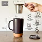 Mora Ceramics Large 18oz Tea Mug with Infuser