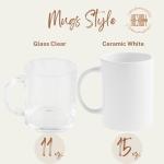 Personalized Glass Coffee Mug | Coffee Glass Cup | Glass Coffee Mug | Clear Glass Mug Custom Name Gifts for Women | Glass Coffee Mug with Custom Name (Birth Flower Month)