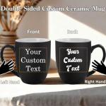 Personalized Coffee Mug Engraved with your Custom Text, Name or Logo-16oz (Matte Black)