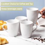 Set of 4 White Fine Bone China Mugs