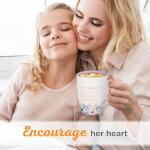 Christian Art Gifts Lavender Floral Ceramic Coffee Mug – 12 oz. Lead and Cadmium-Free Non-Toxic Inspirational Scripture Coffee and Tea Mug for Women with Bible Verse: Strength and Dignity –Prov. 31:25