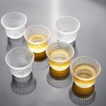 Set of 6 Mini Japanese Glass Tea Cups