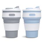 2-Pack Collapsible Coffee Cup Reusable – 12oz Leakproof Travel Coffee Mug, Silicone, Foldable & Portable for Hiking, Camping, Office | Lightweight, Heat-Resistant, Easy to Clean, Outdoor & Travel Cup